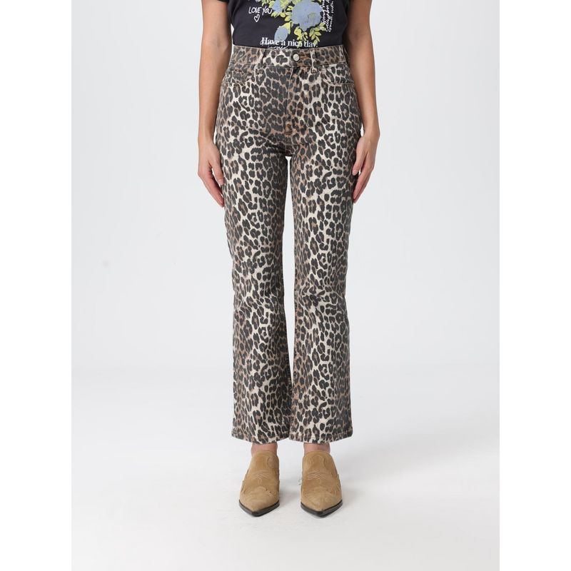 Ganni Pants Woman Brown